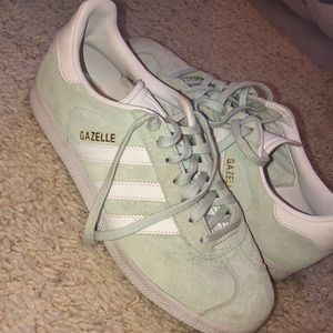 Mint green gazelle adidas sneakers